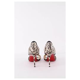 Christian Louboutin-Talons en cuir-Beige