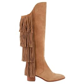Christian Louboutin-Suede boots-Brown