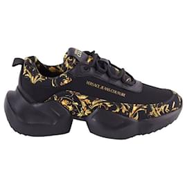Versace-Leather sneakers-Black
