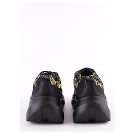 Versace-Leather sneakers-Black