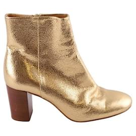 SéZane-Leather boots-Golden