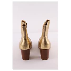 SéZane-Leather boots-Golden