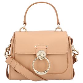 Bolsa Mini Day Chloé Tess em couro texturizado e macio bege Marrom Bege