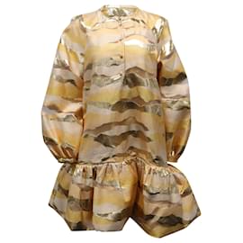 Autre Marque-Stine Goya Josefine Dress in Horizon Gold Polyester-Golden,Metallic