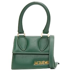 Jacquemus-Jacquemus Le Chiquito Calfskin Gold Logo Mini Crossbody Bag-Green