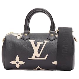 Louis Vuitton-Louis Vuitton Papillon BB Giant Empreinte Small Crossbody Duffle Bag-Black