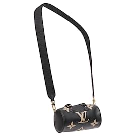 Louis Vuitton-Louis Vuitton Papillon BB Giant Empreinte Small Crossbody Duffle Bag-Black