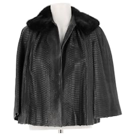 Dior-Dior jackets T.FR 34 Exotic leathers-Black