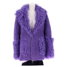 JACQUEMUS Casacos T.FR 34 Pele Roxo