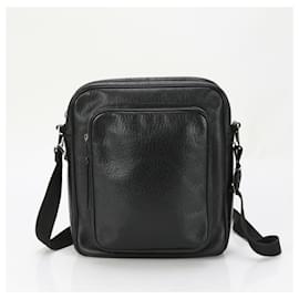 Christian Dior-Dior Homme Leather Shoulder Bag-Black