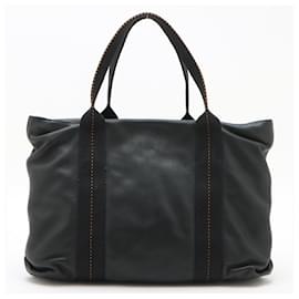 Hermès-Hermes Caravan Horizontal MM Leather Shoulder Bag-Black