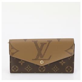 Louis Vuitton-Louis Vuitton RFID Monogram Giant Portefeuille Sarah Reverse Long Wallet-Brown