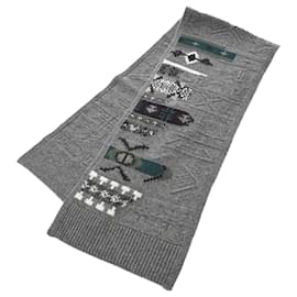 Hermès-Hermes Couleurs en Coeur Gliacie Stole-Brown