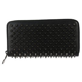 Cartera Larga PANETTONE Christian Louboutin Negro Plata Roja