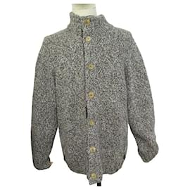 Hermès-NEW HERMES JACKET ZIP VEST XXL 60 IN GREY WOOL-Grey