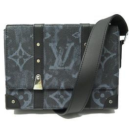 LOUIS VUITTON MESSENGER SOFT TRUNK MONOGRAM PASTEL VIRGIL ABLOH HANDBAG Dark grey