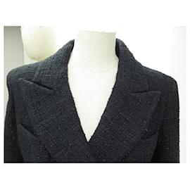 Chanel-NINE CHANEL DRESS JACKET P64017 M 40 IN TWEED WITH METALLIC THREADS-Black