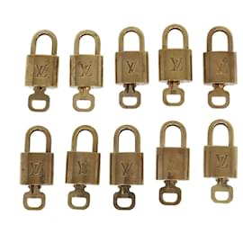 Louis Vuitton-LOUIS VUITTON Padlock 10set metal Gold Tone LV Auth 94900-Other