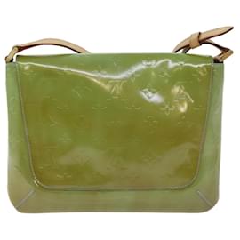 Louis Vuitton-LOUIS VUITTON Monogram Vernis Thompson Street Bag Baby Blue M91009 Auth bs18784-Light blue