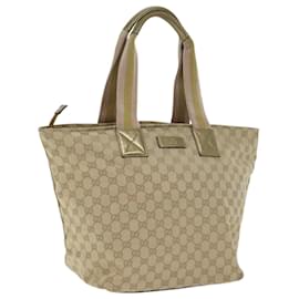 Gucci-GUCCI GG Canvas Sherry Line Tote Bag Gold Pink Silver 131231 Auth ki5011-Silvery,Pink,Golden