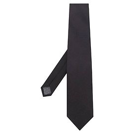 Corbata de seda negra con relieve Gianfranco Ferré Negro