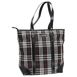 Autre Marque-Burberrys Nova Check Shoulder Bag Canvas Black Auth 93251-Black