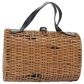 Sac à main FENDI Bois Beige Or Auth bs18841 Beige Doré