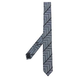 Corbata de seda gris a rayas Gianfranco Ferré Negro Gris Arena