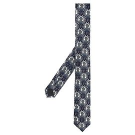 Gianfranco Ferré Blue Cameo Printed Silk Tie Blue