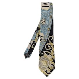 Gianni Versace-Gianni Versace Multicolor Printed Silk Tie-Multiple colors