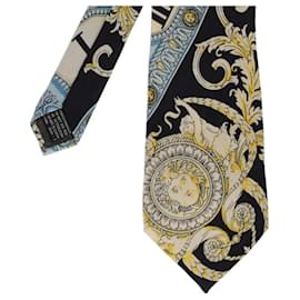 Gianni Versace-Gianni Versace Multicolor Printed Silk Tie-Multiple colors