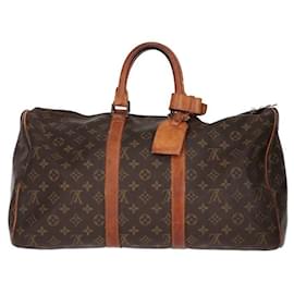 Louis Vuitton-Louis Vuitton Brown Monogram Canvas Travel Bag-Brown