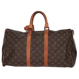 Louis Vuitton-Louis Vuitton Brown Monogram Canvas Travel Bag-Brown