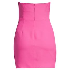 Roland Mouret-Roland Mouret Pink Strapless Asymmetric Mini Dress-Pink