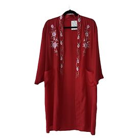 No Name Vintage red rose robe Red