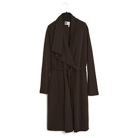 Lanvin Alber Elbaz Coat FR38 Brown Wool Jersey Fold Coat UK10 US8 Brown