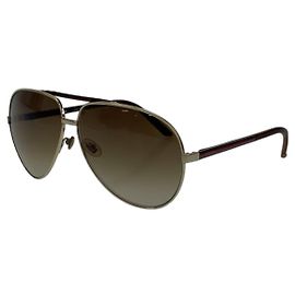 Gucci Brown Gold Plastic Sunglasses GG193/S Brown