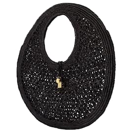 Jacquemus-Le Rond Spiaggia Shopper Bag - Jacquemus - Raffia - Black-Black