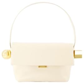Jacquemus-Le Rond Carre Bag - Jacquemus - Leather - Ivory-White