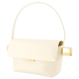 Jacquemus-Le Rond Carre Bag - Jacquemus - Leather - Ivory-White