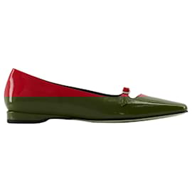 Autre Marque-Emilie Ballerinas - Carel - Leather - Red-Red