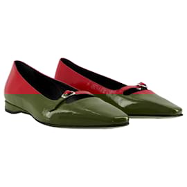 Autre Marque-Emilie Ballerinas - Carel - Leather - Red-Red