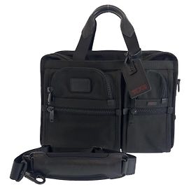Tumi Alpha Expandable Organizer Computer Briefcase Black
