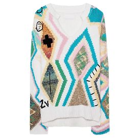 Zadig & Voltaire Pull Intarsia Sonny Kilim Multicolore Multicolore