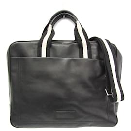 Bally-Bally TAED Men's Leather Briefcase and Shoulder Bag-Black