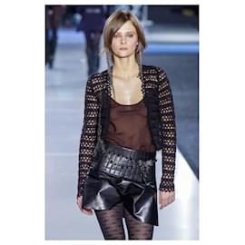 Chanel-CHANEL 02A 2002-2003 Fall RTW cardigan / top Karl Lagerfeld set-Multiple colors
