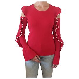 Maje Madeline Rouge Bluse Rot Viskose M Rot
