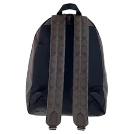 Coach-Coach Signature PVC Leather Backpack-Brown