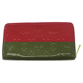 Louis Vuitton-Louis Vuitton Vernis Zippy Wallet Red Leather-Red