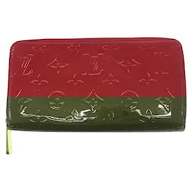 Louis Vuitton-Louis Vuitton Vernis Zippy Wallet Red Leather-Red